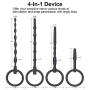 4Pcs Silicone Massage Ureth-RAL Dilator Plug Massage Toy for Men
