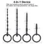 4Pcs Silicone Massage Ureth-RAL Dilator Plug Massage Toy for Men