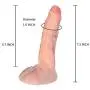 Hyper Realistic Ultra Soft Silicone Dildo Lifelike Vein Superior Penis Dual Layer Liquid Silicone Bendable Penis with Suction Cup Adult Sex Massage Masturbation Toys for Women 7.3 inch (Natural Flesh)