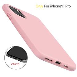 Miracase Liquid Silicone Case Compatible with iPhone 11 Pro 5.8 inch(2019), Gel Rubber Full Body Protection Shockproof Cover Case Drop Protection Case（Pink）