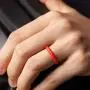 ThunderFit Womens Thin Swivel Rings, 10 Rings / 8 Rings / 4 Rings / 1 Ring - Stackable Silicone Wedding Rings - 2.5mm Wide - 2mm Thick