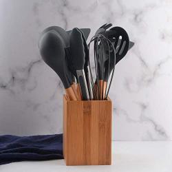 Kitchenware Set Silicone Cookware 11 Pieces Wooden Handle Non-stick Cookware, Pliers Spatula Spoon Set, Kitchenware