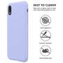 Guarm iPhone XR Case Liquid Silicone Gel Cases with Soft Microfiber Lining Slim Shell Protective Case Cover for Apple iPhone XR (Lgiht Purple)