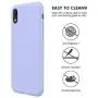 Guarm iPhone XR Case Liquid Silicone Gel Cases with Soft Microfiber Lining Slim Shell Protective Case Cover for Apple iPhone XR (Lgiht Purple)