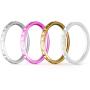 ThunderFit Thin and Stackable Silicone Rings, 8 Rings / 4 Rings / 1 Ring - Silicone Wedding Bands for Women - Diamond Pattern