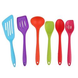 Kitchen Silicone Scraper Set - Kitchen Silicone Kitchenware Gadget, Non-stick Cooking Silicone Scraper Cooking Utensils, 6-piece set