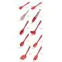 HS-ZGC Kitchenware All Inclusive Silicone Kitchen Utensils Set of 10 Non-Stick Silicone Shovel Spoon Kitchen Tools Set of 10,Red