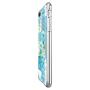 iPhone 7 8 Case, Soft TPU Slim-Fit Flexible Ultra-Thin Clear Case, Full-Body Rugged Bumper Print Blue Flower Case for iPhone 7 8, Transparent