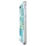 iPhone 7 8 Case, Soft TPU Slim-Fit Flexible Ultra-Thin Clear Case, Full-Body Rugged Bumper Print Blue Flower Case for iPhone 7 8, Transparent