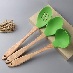 Tea Scoops - 3 5 7 Pcs Silicone Ware Non Stick Set Spoon Shovel With Wooden Handle - Scoops Scoops Pizza Holder Wooden Spoon Wood Cook Bamboo Tableware Blender Rubber Utensil Kitchen Spatu