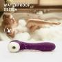 Electric 3 Sucking 8 Vibration G Spotter Clitorial Toy for Women Silicone Portable Waterproof Body Massger - Purple