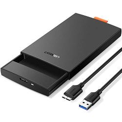 UGREEN External Hard Drive Enclosure USB 3.0 to SATA Adapter Tool Free Hard Disk Case Housing Portable for 2.5 Inch 9.5mm 7mm WD, Seagate, Toshiba, Samsung, Hitachi SATA III, HDD, SSD, PS4, UASP