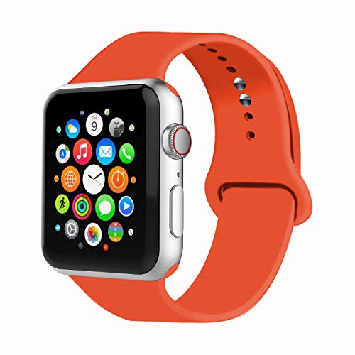 IYOU Sport Band Compatible with Watch Band 38MM 42MM 40MM 44MM, Soft Silicone Replacement Sport Strap Compatible with 2019 Watch Series 5 2018 Watch Series 4/3/2/1