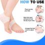 5 Pair Heel Protectors, Heel Cups for Heel Pains, Heel Pads Cushion, Heal Dry Cracked Heels, Achilles Tendinitis, Breathable Silicone Gel Heel Cups, for Men & Women - Universal Size