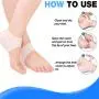 5 Pair Heel Protectors, Heel Cups for Heel Pains, Heel Pads Cushion, Heal Dry Cracked Heels, Achilles Tendinitis, Breathable Silicone Gel Heel Cups, for Men & Women - Universal Size