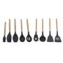 Jiyaru 9 pcs Nonstick Cookware Silicone Kitchen Utensils Heat Resistant Cooking Baking Kitchenware Set