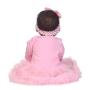TERABITHIA 21 inch Real Life Black African American Smiling Reborn Baby Girl Dolls That Looks Real with Magnetic Mouth