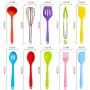 Silicone Kitchenware Set, Cooking Spoon Shovel Scraper 10 Piece Set Baking Barbecue Cooking Utensils
