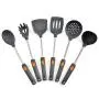Hjyi Kitchen Cooking Silicone kitchenware non-stick pot high temperature cooking spoon shovel set kitchen utensils shovel (6-piece set)