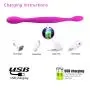 Silicone Waterproof Double Head Massager is an Energetic 7 Frequency Slim Toy for Men and Women