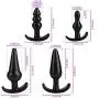 Silicone Plug Set Toy Training Kit Suction Beads for Comfortable Long-Term Wear 4 Small Plugs