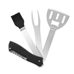 Portable BBQ Accessories Detachable 5-In-1 Folding Tool