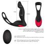 Vibrating Male Wand Massagers Rechargeable Remote Control Back Neck Shoulder Relaxation Massaging Vibrator Men 3 in 1 Multiple Vibration Waterproof Medical Grade Silicone Toys