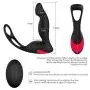 Vibrating Male Wand Massagers Rechargeable Remote Control Back Neck Shoulder Relaxation Massaging Vibrator Men 3 in 1 Multiple Vibration Waterproof Medical Grade Silicone Toys