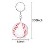 20 Pack White Baseball Keychains for Party Favors, School Carnival Reward, Party Bag Gift Fillers (Baseball Keychains, 20 Pack)