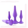 4Pcs Waterproof Anal Plug Sex Toys For Woman Butt Plugs Masturbator Silicone Anal Sex Toys (Purple)