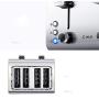 QIN.J.FANG-Kitchen 4 -Slice Toaster, 7-speed professional temperature control,Extra Wide Slots and Slide Out Crumb Tray,220V