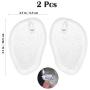 Healifty 2 Pairs Soft Silicone Gel Cushions Pad Toe Protectors for Sandal Flip Flop Gel Inserts Guards Insoles Shoes Grip Pads