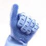 Everymony Home Kitchenware Silicone Cleaning Dish Heat Reusable Silicone Gloves (Blue)