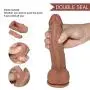 Labibing Ultra-Soft Double Layer Silicone Realistic Toy with Suction Cup for Hands-Free Play,7.48 Inch Labibing