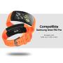 NotoCity Compatible Samsung Gear Fit2 Pro Band Solft Silicone Gear Fit2 Watch Strap for Samsung Gear Fit2 Pro Smartwatch Bans(Orange, Large)