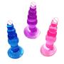 Zripool 10.5x2.5cm Medical Silicone Amal Dilator Whisper Quiet Masturbator Beads Butt Plùg Strong Suction Cup 5 Balls Anus Stimulate ?e-x Toys for Women Men