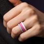 ThunderFit Womens Thin Swivel Rings, 10 Rings / 8 Rings / 4 Rings / 1 Ring - Stackable Silicone Wedding Rings - 2.5mm Wide - 2mm Thick