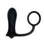 ARIRRA Silicone Vibrating Penis Ring Prostate Massager Butt Plug Anal Vibrator Sex Toys for Men