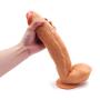 Huge Dildo,KANGVO 12" Liquid Silicone Dildo - Lifelike Huge Dong - Strong Suction Cup - Realistic and Extremely Soft Adult Toy - 100% Waterproof Big Size Adult Sex Toy (Flesh)