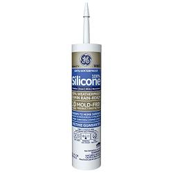 GE GE5010 Silicone 2+ Window & Door Sealant Caulk, 10.1oz, White