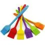 6PCS large integrated all-inclusive metal core silicone brush barbecue brush silicone sweep baking tool silicone kitchenware (Color : Random)
