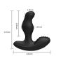 LEVETT Caesar Super Soft Silicone Vibrating Anal Plug Prostate Massager Wireless Remote Control 360 Degree Rotation Male Masturbator Sex Toys for Men