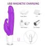 Great for Beginners Vibrating Multi-speeds Silicone Massagers, USB Rechargeable Nipple Toy for Women, Advanced Users (Purple)