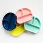Suction Plate for Baby and Toddler - Divided Silicone Plate - BPA Free - Dishwasher and Microwave Safe - Cute Baby Shower Gift (Navy)