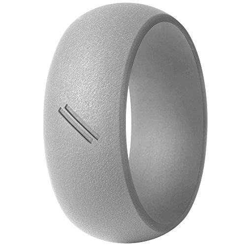 ThunderFit Silicone Wedding Ring for Men, Rubber Wedding Band - 8.7mm Wide