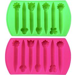 Crayon 2 Girly Flowers & Bug Shaped Chunky Silicone Oven Safe Crayon Molds (Makes 14 Crayons) Reusable - by My Fruit Shack