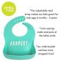 Simka Rose Silicone Bib - Waterproof Baby Bibs for Girls and Boys - Perfect for Babies and Toddlers - Easy to Clean Feeding Bibs - Set of 3 (Black/Teal/Pink)