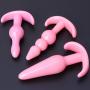 a-YUEYUE 6Pcs Silicone Amal Plug Toys Women Men But Training Tools for Couples - Charm Pink