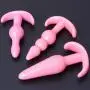 a-YUEYUE 6Pcs Silicone Amal Plug Toys Women Men But Training Tools for Couples - Charm Pink