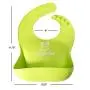 PandaEar Set of 2 Cute Silicone Baby Bibs for Babies & Toddlers (10-72 Months) Waterproof, Soft, Unisex, Non Messy - Turquoise/Lime Green